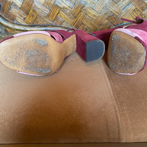 Coach burgundy & pink block heels. Stunning. - Picture 2 of 3
